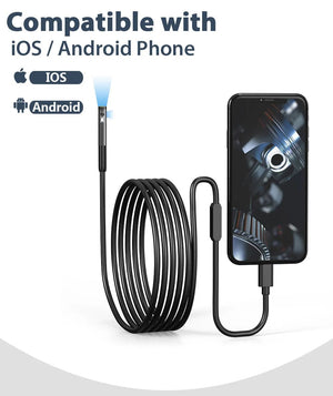 Planet Gates KERUI 2MP Single/Dual Lens Endoscope Android Mini Inspection Camera for Iphone Waterproof Pipeline Borescope Type C IOS
