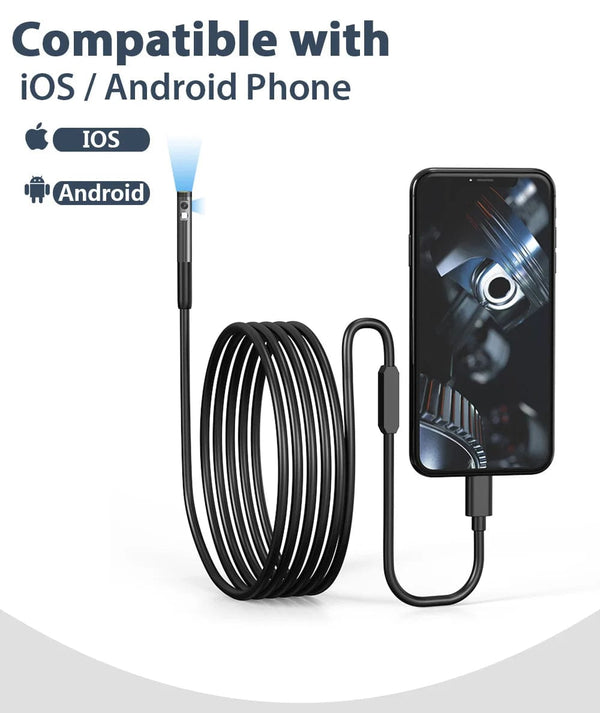 Planet Gates KERUI 2MP Single/Dual Lens Endoscope Android Mini Inspection Camera for Iphone Waterproof Pipeline Borescope Type C IOS