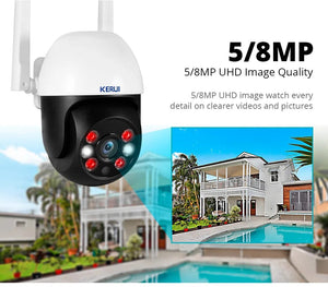 Planet Gates KERUI 5MP 8MP 4K PTZ WiFi IP Wireless Camera Tuya Smart Outdoor Home Security Dual Lens 10MP 5K Camera CCTV Video Surveillance