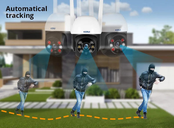 Planet Gates KERUI 5MP 8MP 4K PTZ WiFi IP Wireless Camera Tuya Smart Outdoor Home Security Dual Lens 10MP 5K Camera CCTV Video Surveillance