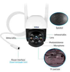 Planet Gates KERUI 5MP 8MP 4K PTZ WiFi IP Wireless Camera Tuya Smart Outdoor Home Security Dual Lens 10MP 5K Camera CCTV Video Surveillance
