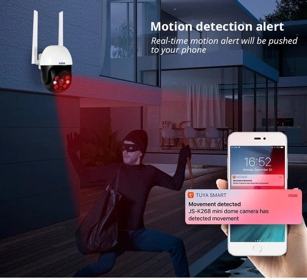 Planet Gates KERUI 5MP 8MP 4K PTZ WiFi IP Wireless Camera Tuya Smart Outdoor Home Security Dual Lens 10MP 5K Camera CCTV Video Surveillance