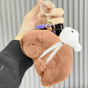 Planet Gates Keychain-12 New Capybara Plush Toys Women Cute Capibara Bag Pendant Keychain Kids Backpack Decor Party Birthday Gift Fluffty Doll Factory