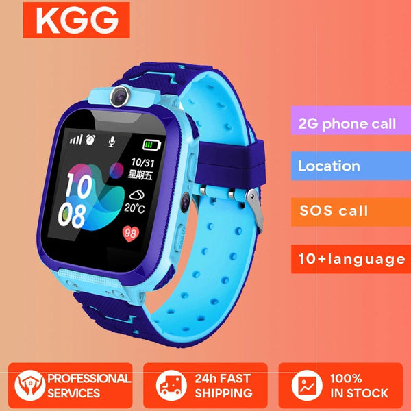 Planet Gates KGG 2G Kids Smart Watch SOS Call Remote Call Back LBS Location Children Smartwatch with Math Game 12 Languages Kids Clock Gifts.