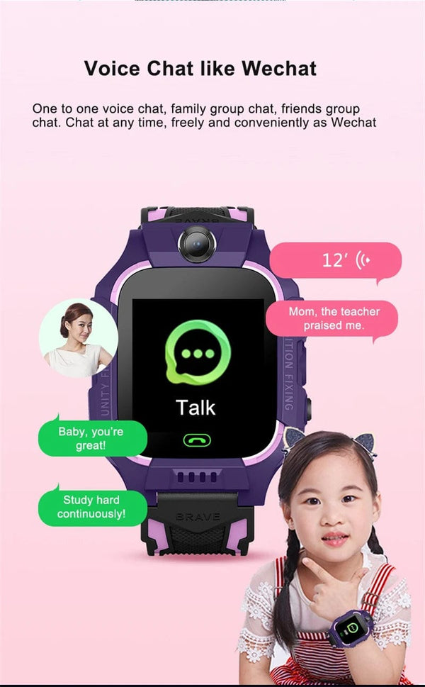 Planet Gates KGG Q19 Kids Smart Watch 2g Sim Card Smartwatch for Children Sos Call Phone Camera Voice Chat Photo Boy Girl Gift Color Screen
