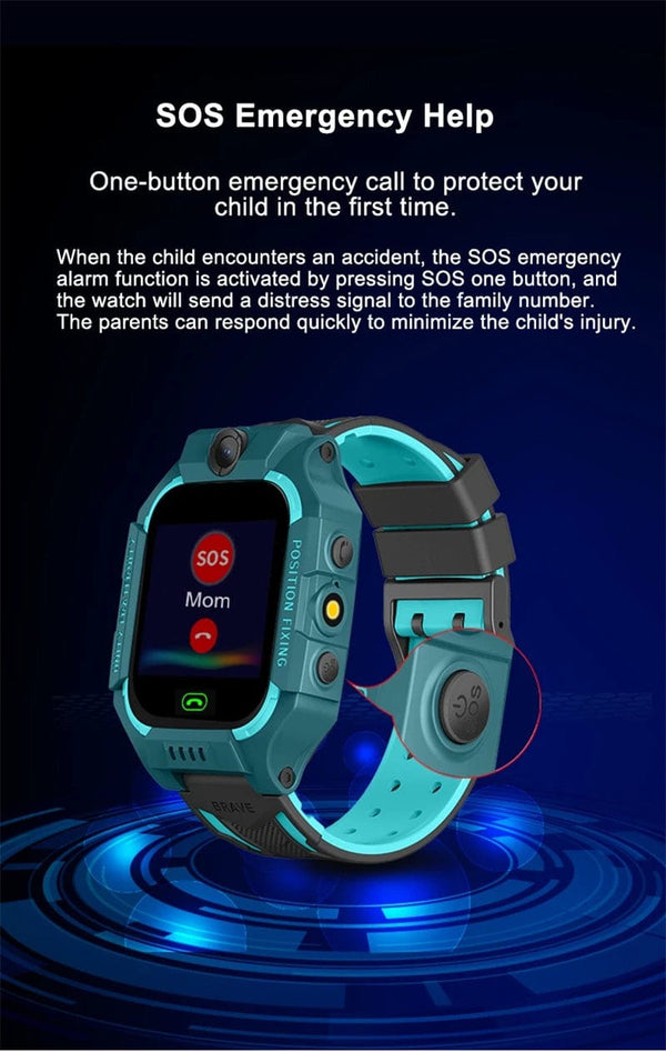 Planet Gates KGG Q19 Kids Smart Watch 2g Sim Card Smartwatch for Children Sos Call Phone Camera Voice Chat Photo Boy Girl Gift Color Screen