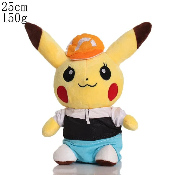 Planet Gates Khaki 20cm Pikachu Pokemon Plush Doll Charmander Bulbasaur Squirtle Psyduck Eevee Plush Soft Stuffed Animals Peluche Plushie Toy Gifts