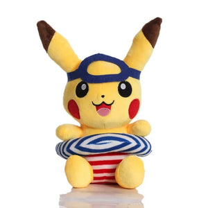 Planet Gates Khaki 20cm Pikachu Pokemon Plush Doll Charmander Bulbasaur Squirtle Psyduck Eevee Plush Soft Stuffed Animals Peluche Plushie Toy Gifts