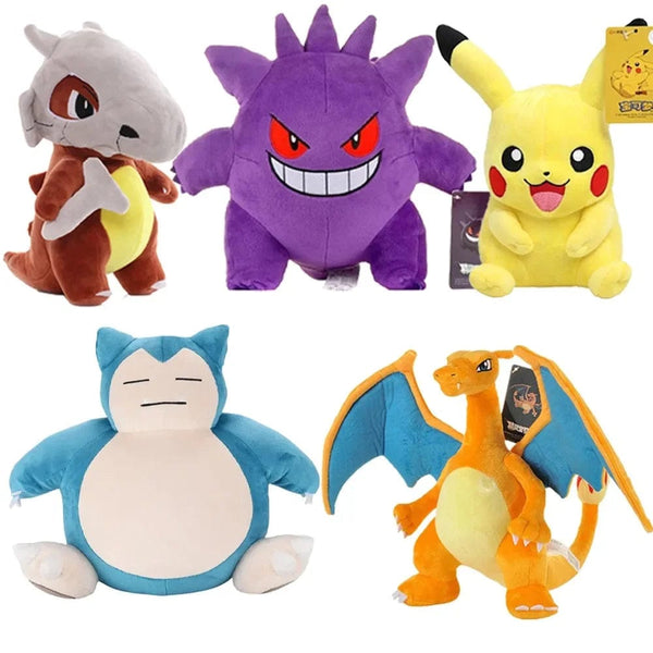 Planet Gates Khaki 20cm Pikachu Pokemon Plush Doll Charmander Bulbasaur Squirtle Psyduck Eevee Plush Soft Stuffed Animals Peluche Plushie Toy Gifts