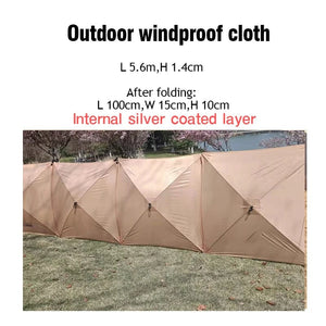 Planet Gates khaki / CHINA Folding Windproof Shield Outdoor Camping Windshield Gas Stove Burner Windscreen Shelter Wind Picnic Camping Large Panel