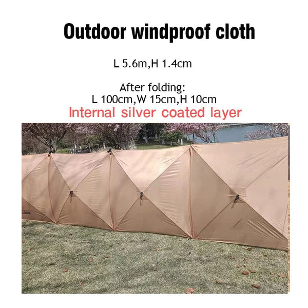 Planet Gates khaki / CHINA Folding Windproof Shield Outdoor Camping Windshield Gas Stove Burner Windscreen Shelter Wind Picnic Camping Large Panel