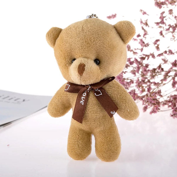 Planet Gates Khaki New Color Teddy Bear Dolls 12cm Soft Stuffed Animals Bear Plush Toy Pendent Cute Cute Girl Keychain Wedding Children Party Gifts
