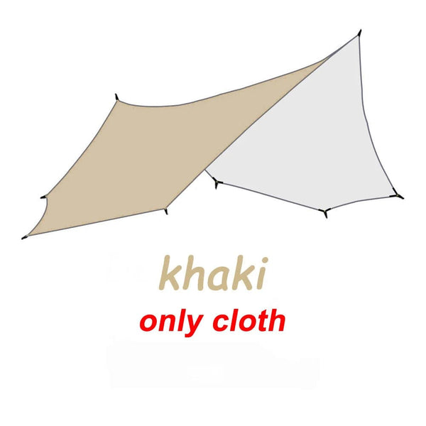 Planet Gates Khaki Octagon 5.1x5.1m Large Tarp Waterproof Shade Sail Sun Shelter Camping Awning Tent Sunshade Outdoor Garden Canopy Beach Tourist