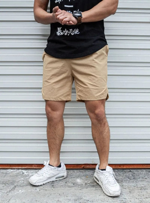 Planet Gates Khaki / XXXL Men Hot Shorts Light Weight Thin Short Pants Running Squat Fitness Shorts Men GYM Wear Quick-drying Drawstring Shorts