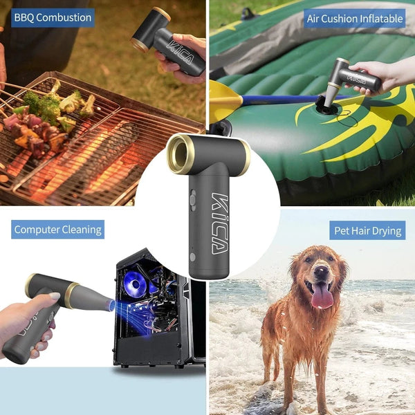Planet Gates KICA Jetfan 2 Compresse Air Duster Electric Air Dust Blower KICA Jet Fan 2 Portable Cordless Computer Keyboard Cleaner 100000RPM