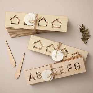 Planet Gates Kid's Wooden Educational Toys Montessori Pen Control Boards Learning Word Spelling Letter Number Groove Cognition Writing Board