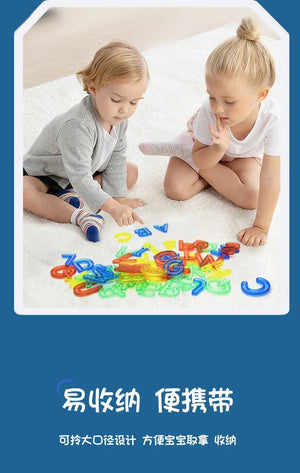 Planet Gates Kids Colorful Transparent Letters Numbers Set Sensory Light Table Toy Counting Spelling Montessori Educational Mathematical Toy