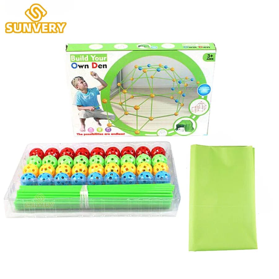 Planet Gates Kids forts building kit Construction Fortress Child Game Tents Fort Build Kid DIY 3D Assemble Tent Toy Gift for Kids