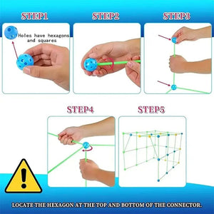 Planet Gates Kids forts building kit Construction Fortress Child Game Tents Fort Build Kid DIY 3D Assemble Tent Toy Gift for Kids