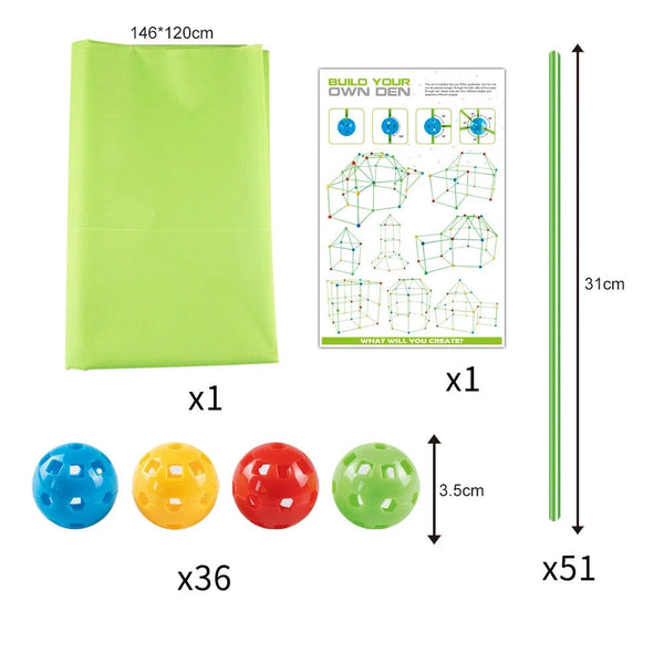 Planet Gates Kids forts building kit Construction Fortress Child Game Tents Fort Build Kid DIY 3D Assemble Tent Toy Gift for Kids