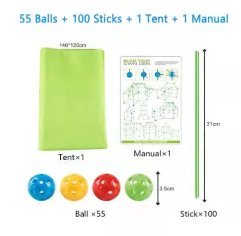 Planet Gates Kids forts building kit Construction Fortress Child Game Tents Fort Build Kid DIY 3D Assemble Tent Toy Gift for Kids