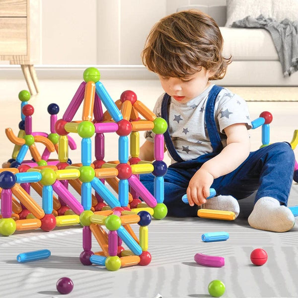 Planet Gates Kids Magnetic Construction Set Magnetic Balls Stick Building Blocks Montessori Educational Toys For Children Gift