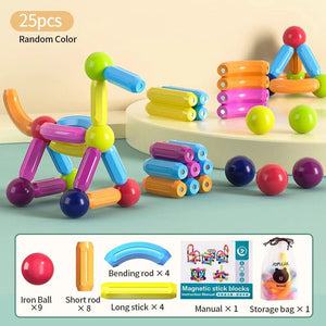 Planet Gates Kids Magnetic Construction Set Magnetic Balls Stick Building Blocks Montessori Educational Toys For Children Gift