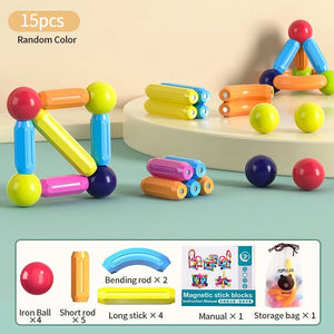 Planet Gates Kids Magnetic Construction Set Magnetic Balls Stick Building Blocks Montessori Educational Toys For Children Gift
