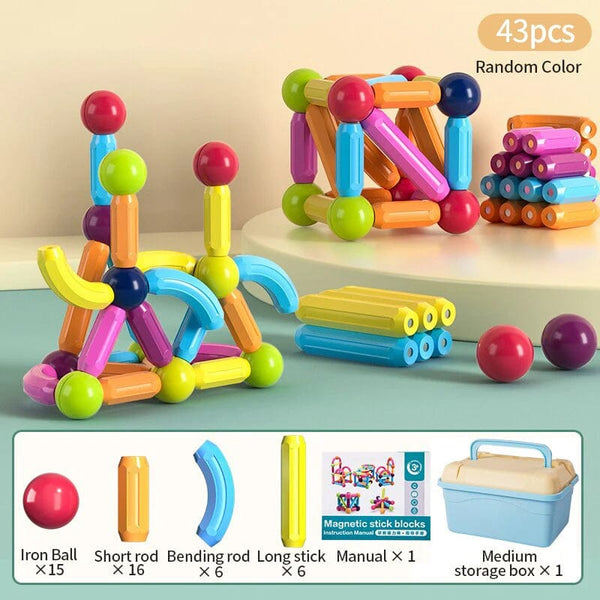 Planet Gates Kids Magnetic Construction Set Magnetic Balls Stick Building Blocks Montessori Educational Toys For Children Gift