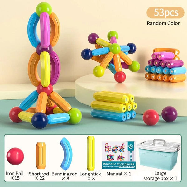 Planet Gates Kids Magnetic Construction Set Magnetic Balls Stick Building Blocks Montessori Educational Toys For Children Gift
