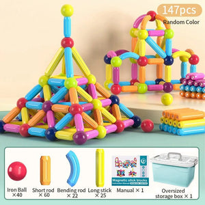 Planet Gates Kids Magnetic Construction Set Magnetic Balls Stick Building Blocks Montessori Educational Toys For Children Gift