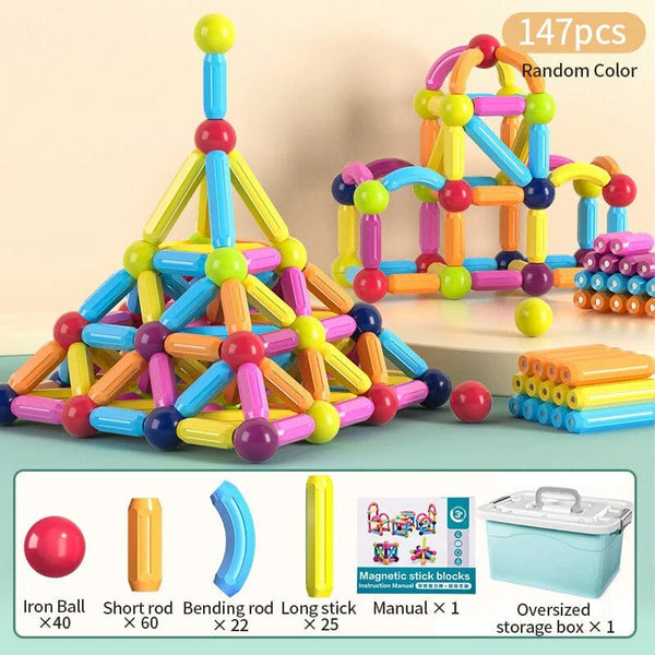 Planet Gates Kids Magnetic Construction Set Magnetic Balls Stick Building Blocks Montessori Educational Toys For Children Gift