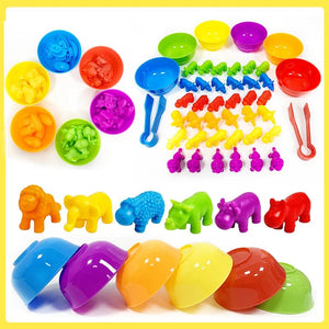 Planet Gates Kids Matching Game Learn Educational Toys Animal Cognition Rainbow Sort Fine Motor Training Montessori Sensory Puzzle Toy Gifts