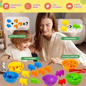 Planet Gates Kids Matching Game Learn Educational Toys Animal Cognition Rainbow Sort Fine Motor Training Montessori Sensory Puzzle Toy Gifts