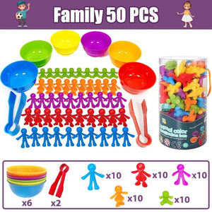 Planet Gates Kids Matching Game Learn Educational Toys Animal Cognition Rainbow Sort Fine Motor Training Montessori Sensory Puzzle Toy Gifts