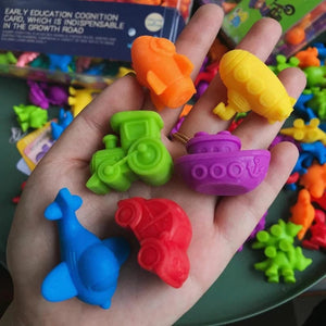 Planet Gates Kids Matching Game Learn Educational Toys Animal Cognition Rainbow Sort Fine Motor Training Montessori Sensory Puzzle Toy Gifts