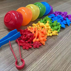 Planet Gates Kids Matching Game Learn Educational Toys Animal Cognition Rainbow Sort Fine Motor Training Montessori Sensory Puzzle Toy Gifts