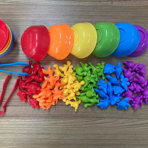 Planet Gates Kids Matching Game Learn Educational Toys Animal Cognition Rainbow Sort Fine Motor Training Montessori Sensory Puzzle Toy Gifts