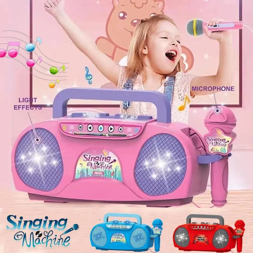 Planet Gates Kids Microphone Karaoke Machine Music Instrument Toys with Light Indoor Outdoor Travel Educational Toy Gift for Girl Boy Child