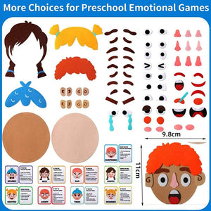 Planet Gates Kids Montessori Facial Expression Game Emotional Change Toys With 9pcs Cards Preschool Learning Educational Toys