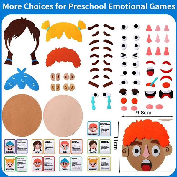 Planet Gates Kids Montessori Facial Expression Game Emotional Change Toys With 9pcs Cards Preschool Learning Educational Toys