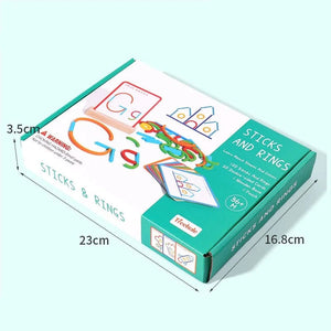 Planet Gates Kids Montessori Toy Colorful Wood Sticks Puzzle Logical Thinking Challenge Intelligence Games Children Educational Wooden Toys