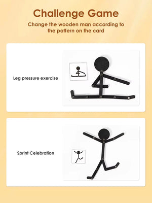 Planet Gates Kids Montessori Toys Wooden Early Learning Educational Puzzles Sporty Pose Jigsaw Improve Hands-on Skill Busy Board Gifts