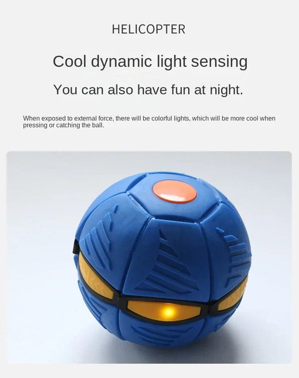 Planet Gates Kids Outdoor Fun Toys for Boys Girls Flying Saucer Ball Magic Deformation UFO with NO Led Light Flying Toys Decompression Gift