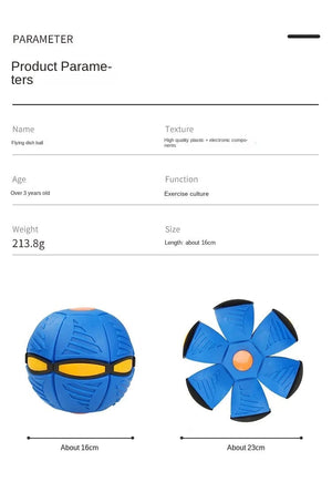 Planet Gates Kids Outdoor Fun Toys for Boys Girls Flying Saucer Ball Magic Deformation UFO with NO Led Light Flying Toys Decompression Gift