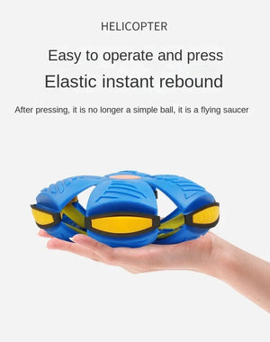 Planet Gates Kids Outdoor Fun Toys for Boys Girls Flying Saucer Ball Magic Deformation UFO with NO Led Light Flying Toys Decompression Gift