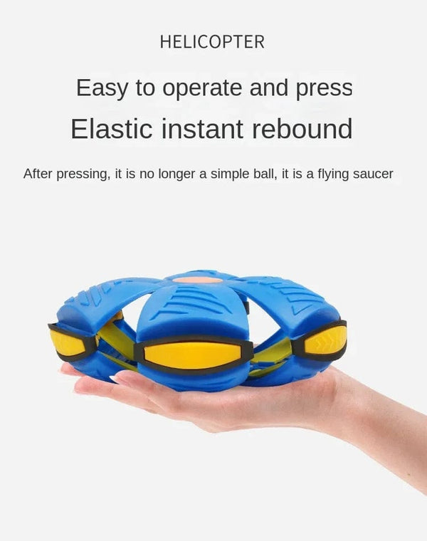 Planet Gates Kids Outdoor Fun Toys for Boys Girls Flying Saucer Ball Magic Deformation UFO with NO Led Light Flying Toys Decompression Gift