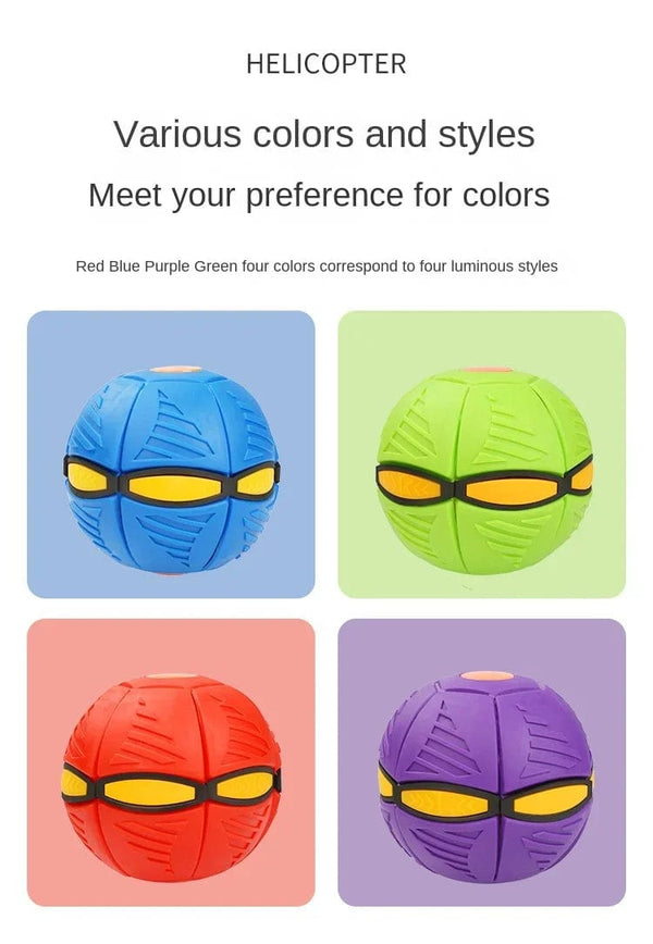 Planet Gates Kids Outdoor Fun Toys for Boys Girls Flying Saucer Ball Magic Deformation UFO with NO Led Light Flying Toys Decompression Gift