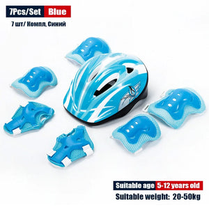 Planet Gates Kids Rollerblading Protective Gear Set Helmet Protector Knee Elbow Wrist Pads Boy Girl Bike Skateboard Skiing Scooter Sports