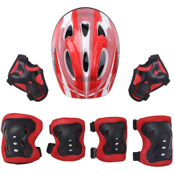Planet Gates Kids Rollerblading Protective Gear Set Helmet Protector Knee Elbow Wrist Pads Boy Girl Bike Skateboard Skiing Scooter Sports